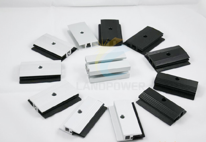 Abrazaderas de paneles solares de película delgada para paneles solares sin marco