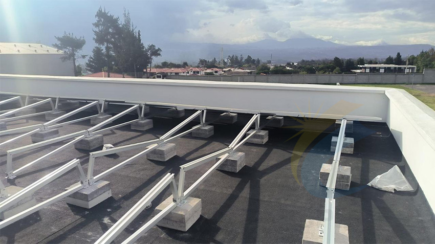 ballasted flat roof solar mounting