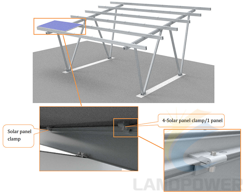 waterproof solar carport structure waterproof solar carport structure